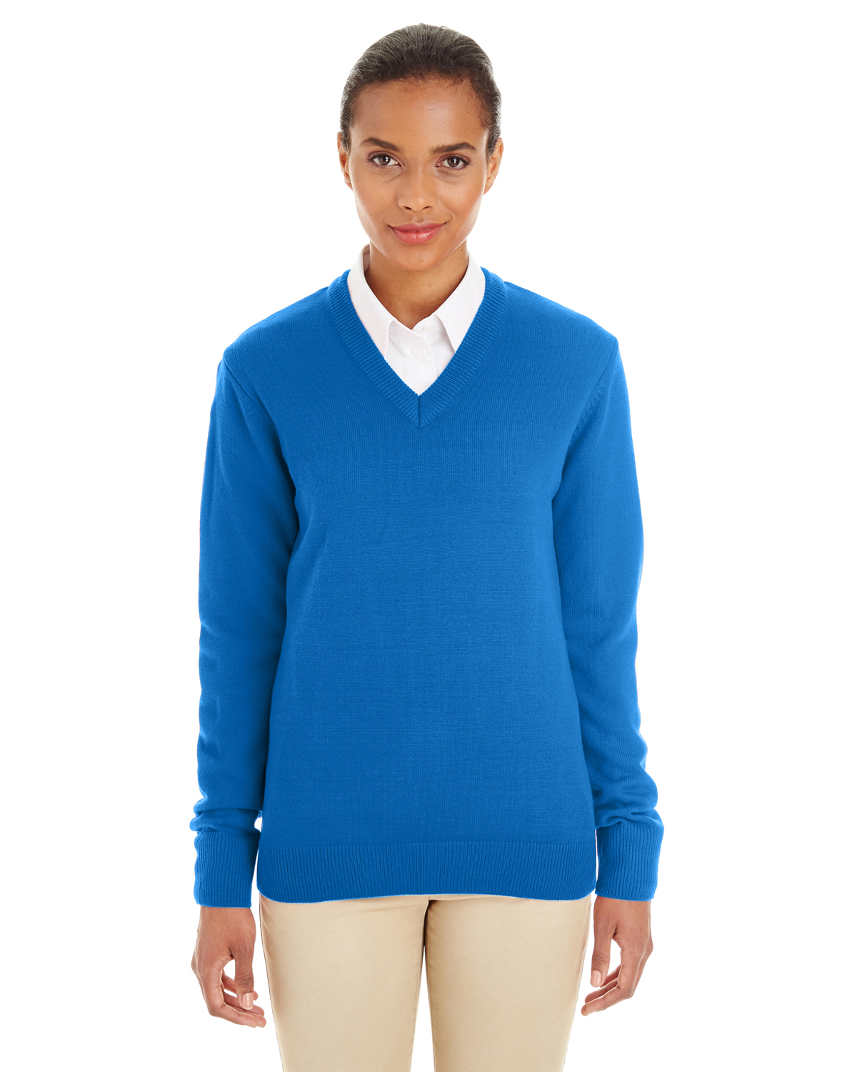 royal blue v neck sweater women's