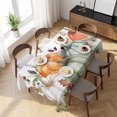 thumbnail image 3 of Fall Orange Pumpkins Table Cloth Waterproof Tablecloths, Thanksgiving Eucalyptus Autumn Rustic Tablecloth Dining Table Cover for Kitchen Party Tabletop Outdoor, Rectangle Tablecloth 54x108 Inch, 3 of 9
