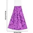 thumbnail image 3 of SKYSONIC 2 Pcs Hanging Hand Towels, Soft Absorbent Purple Halloween Print Towel for Kitchen Bathroom, 12"x17", 3 of 7