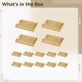 thumbnail image 5 of 14 Pcs Apricot Scalloped Edge Imitation Rattan Tray Basket, 14 x 9.8 x 1.8 in / 35.5 x 25 x 4.5 cm Medium Size Hand Woven Decorative Trays for Desktop Snack, Fruit Storage and Serving, 5 of 5
