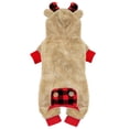 thumbnail image 1 of Pijama para perro KYEESE, diseño de reno navideño, a cuadros rojos, tamaño pequeño, 1 of 9