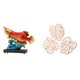 thumbnail image 1 of Estatua de arowana de resina con hojas de palma, placa de pared de madera, decoración de pared, adorno de selva tropical, diseño creativo, adecuad, 1 of 8