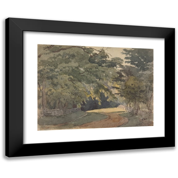 Thomas Sully 14x11 Black Modern Framed Museum Art Print Titled - Tree-Lined Lane