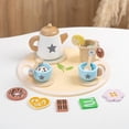 thumbnail image 1 of Feltree Wooden Pretend Play Tea Set with Tray for Kids Afternoon Tea Party Social Skills Educational Toy, 1 of 8