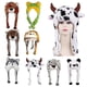 thumbnail image 2 of Gorro de peluche de animales para niños, niñas, mujeres, hombres, disfraz de fiesta de Halloween, gorros, 2 of 5