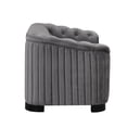 thumbnail image 4 of 64 inch Loveseat Sofa, 2-Person Velvet Couch with Button Tufted Back, Soft Tufted Seat with Thick Removable Seat Cushion, Mid Century Sofa with Rubber Wood Legs for Small Space, 4 of 9