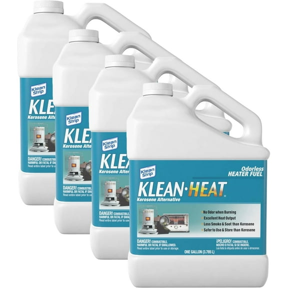 KleanHeat Lamp Fuel for Kerosene Heaters and Oil Lamps, Four 120 oz Jugs