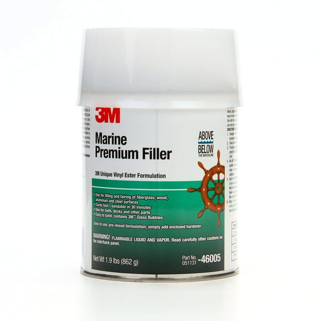Relleno Marine Premium 3M 46005, 1 L, color blanco