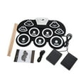 thumbnail image 2 of Yuarrent Tambor eléctrico USB, piezas de percusión enrollables digitales, accesorios musicales, juego de almohadillas de batería para Accesorios para instrumentos musicales, 2 of 6