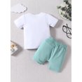 thumbnail image 4 of Jxzom Toddler Baby Boy Easter Outfits 3 6 12 18 Months 2T 3T Cartoon Rabbit Print Short Sleeve T-Shirt + Shorts Summer Clothes Set, 4 of 8