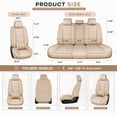 thumbnail image 5 of Car Seat Cover for Subaru Crosstrek 2016-2024: Car Seat Covers Full Set Waterproof Faux Leather Seat Cover Cushion Protector (Beige), 5 of 7