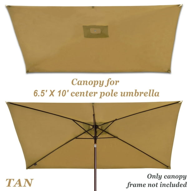 Sunrise 10 x 6.5ft 6 Ribs Outdoor, Patio Rectangle Parasol Umbrella