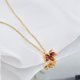 thumbnail image 5 of Collar de hojas de arce doradas Collar Forever Colgante de cadena con incrustaciones de circonita para mujer, 5 of 7