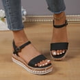 thumbnail image 3 of Mepaouo Platform Sandals Women Espadrille Wedge Comfortable Ankle Strap Open Toe Walking Slip on Shoes, 3 of 7