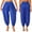 Royal Blue, variant on Aislor Women's Belly Dance Bloomers Trousers Sequins Dots Chiffon Pants Party Club Wear Royal Blue One Size