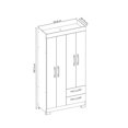 thumbnail image 4 of Ropero Closet Moderno 4 Puertas y 2 Cajones NT6010 Blanco, 4 of 4