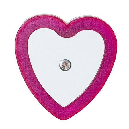 

Heart Shape Plug-in Intelligent Light Sensor Control LED Night Light Lamp For Bedroom Hallway Home Essentials