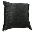thumbnail image 2 of LR Home Nellie Set of 2 Boho Fringed 20" x 20" Jet Black Cotton Adult Decorative Throw Pillows, 2 of 4