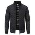thumbnail image 2 of Tiweut Men's Sweaters Jackets Sweater Stand Collar Long Sleeve Winter Fashion Business Man Tops Black,M, 2 of 5