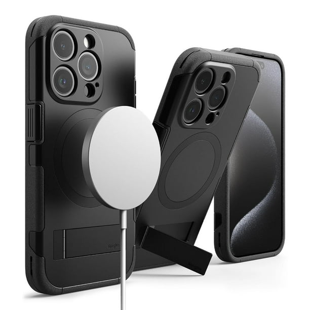 Funda Magnética Ringke Alles Black con Soporte Ajustable Compatible con iPhone 15 Pro y MagSafe para