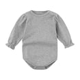 thumbnail image 2 of Auroural 6-9 Month Onesies Children's Solid Color Long Sleeved Jumpsuit Baby Summer Breathable and Comfortable Bag Fart, 2 of 6