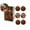 Brown, variant on VQPeo Flocked Christmas Tree Balls, Holiday Ornament Set, 6-Piece Festive Decoration Kit for Home & Party Celebrations