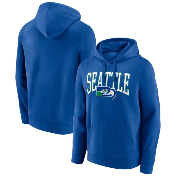 Men's Royal Seattle Seahawks Gridiron Classics Campus Standard Pullover Hoodie