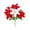 Red, variant on Christmas Decorations, 7-Fork Artificial Poinsettia Bouquet Faux Red and White Flannel Flowers with Greenery Holiday Floral Pick for Home Vase Arrangements Festive Ornament
