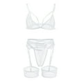 thumbnail image 4 of Fashion Steel Ring Lace Underwear Pajamas Sleepwear Garter, XXXL, White, 4 of 8
