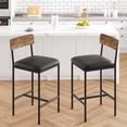 thumbnail image 5 of Aoile Bar Stools Set of 2, Counter Stools with Footrest for Counter Bar, Island, Easy Assembly, Rustic Brown, 5 of 5