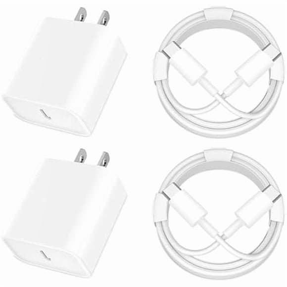LujingZ for iPhone 17 Charger Fast Charging, 2Pack 20W Dynamic Power Adapter USB C Charger Type C Wall Charger + 6FT Type C Cord Compatible With iPhone 17/17 Pro/17 Pro Max/16 Pro/15/iPad/AirPods