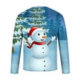 thumbnail image 4 of Fengactive Men's Christmas Snowman Sweater Funny Party Graphic Sweatshirts Xmas Long Sleeve T-Shirts Pullover, 4 of 6