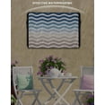 thumbnail image 6 of Outdoor TV Cover 52 to 55 Inch Weatherproof, Geometric Beach Striped Pattern Waterproof TV Screen Protector for Outside Decor with Zipper and Pocket 52"L x 30"H , Blue Brown White Wave Pattern, 6 of 7