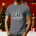 thumbnail image 2 of Feancey Merry Christmas Tree Tshirt for Men Holiday Casual Short Sleeve Crewneck Pullover Tees Fashion Xmas Party T-Shirts Gifts for Dad Gray L, 2 of 6