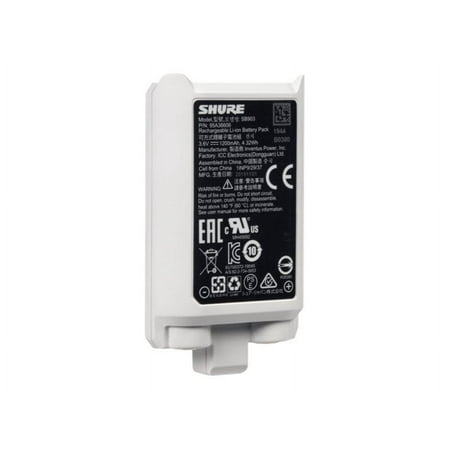 Shure SB903 - Battery - Li-Ion - 1200 mAh - for SLX-D Wireless System SLXD14/153, SLXD14/153T S50, SLXD14/SM35 H56, SLXD24/SM58 H56