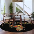 thumbnail image 4 of Colored Maps Area Rug, Africa Plates Red Green Geometric Abstract Washable Large Circle Carpet, Non Slip Round Rug for Living Room/Bedroom/Dining Room/Home Office/Dorm, 4 of 9