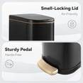 thumbnail image 6 of Bathroom Trash Can with Soft-Close Lid 3.5 Gallon Stainless Steel Garbage Can with Removable Inner Bucket Slim Trash Bins for Bedroom Office (Matte Black), 6 of 7