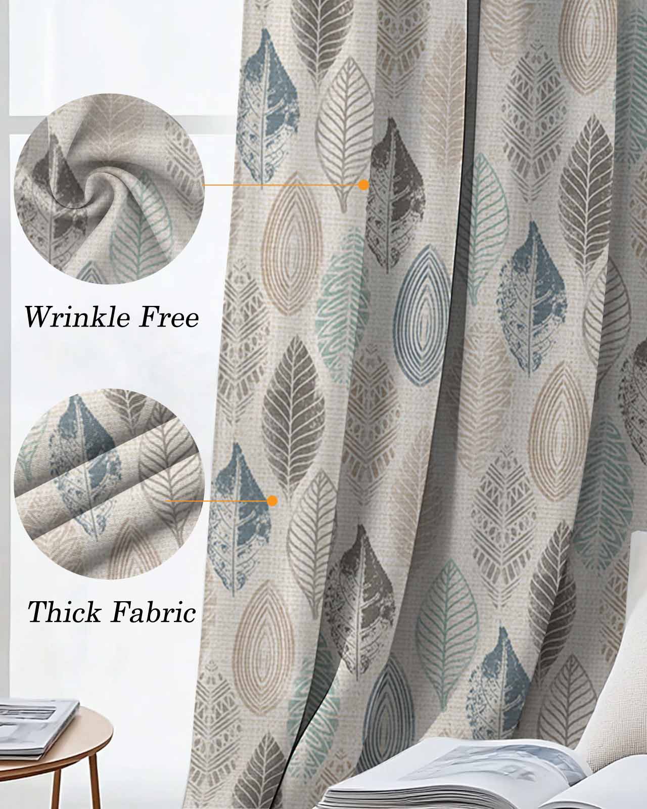 Blackout Curtains 39 Inches Long for Bedroom, Thermal Insulated Room Darkening Black Out Window Curtain Panels Grommet Drapes for Living Room