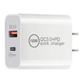 thumbnail image 2 of DW Universal 18W Quick Charge USB 3.0 Pd Travel Charger Adapter With Ic Chip And Power Delivery - White, 2 of 6