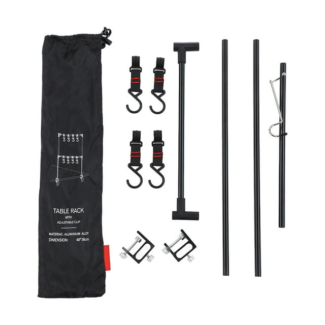 Estante plegable para acampar, soporte de almacenamiento de escritorio, organizador colgante con colgador ligero para barbacoa y Picnic al aire libre