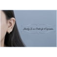 thumbnail image 2 of Dazzlingrock Collection Round White Diamond Between Metal Zigzag Line Pushback Hoop Earrings for Women (0.08 ctw, Color I-J, Clarity I1-I2) in 14K Yellow Gold, 2 of 5
