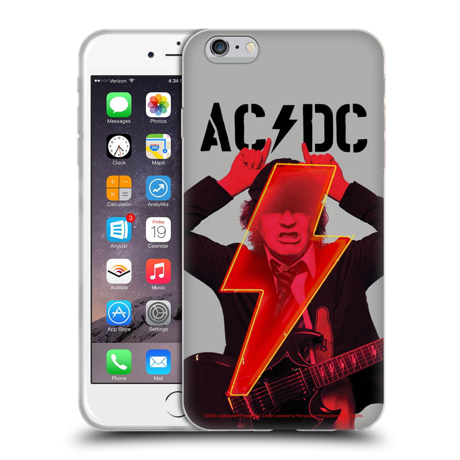 Head Case Designs Officially Licensed Ac Dc Acdc Power Up Lightning Soft Gel Case Compatible With Apple Iphone 6 Plus Iphone 6s Plus Walmart Com