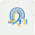 thumbnail image 4 of Inktastic 3-21 World Down Syndrome Day Blue and Yellow Rainbow Ribbon Boys or Girls Baby T-Shirt, 4 of 5