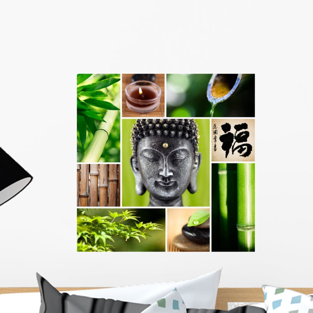 Bouddha Zen Wall Mural by Wallmonkeys Peel and Stick Graphic (18 in H x