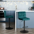 thumbnail image 4 of Duhome Bar Stools Chairs Set of 2 Modern Adjustable Barstools Velvet Kitchen Counter Stools Bar Stools with Back, Atrovirens, 4 of 7