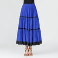 thumbnail image 3 of Elegante falda de baile latino para mujer, estilo vals, baile nacional estándar. Azul real, 3 of 9