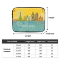 thumbnail image 3 of Background with Sights of Europe 17 inch Portable Laptop Sleeve Compatible with MacBook Air Notebook Computer Case for Men Women College School Students, 3 of 7