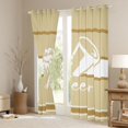 thumbnail image 3 of Homewish Girly Dreamy Dance Blackout Curtains Set of 2 (52x84 Each) For Female Men Teens,Cheer Team Window Curtains,Sport Theme Curtains and Drapes,Breathable Home Decor, 3 of 6
