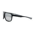 thumbnail image 3 of Mens Color Mirror 90s Classic Rectangle Sport Plastic Aerodynamic Sunglasses Black - Silver Mirror, 3 of 4