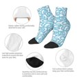 thumbnail image 5 of Pofeuu Blue Snake Print 30cm Socks, Adult Running Hiking Socks for Youth and Adult, 5 of 7